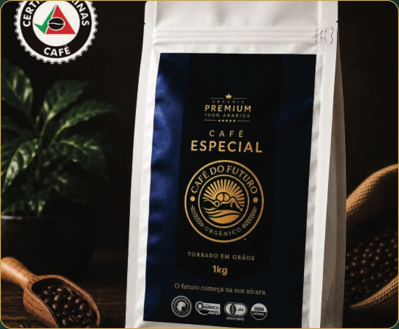 Café do Futuro Orgânico 1 kg, linha distribuída pela ZinGrão